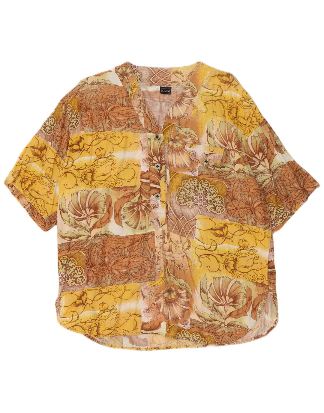Lorena Camicia a maniche corte da donna Camicetta IT 48 XL Floreale multicolore