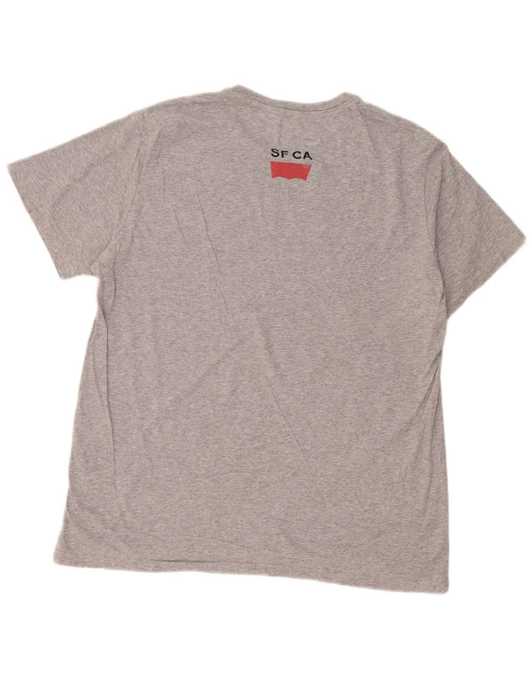 T-shirt grafica da uomo Levi's Top XL grigia chiazzata