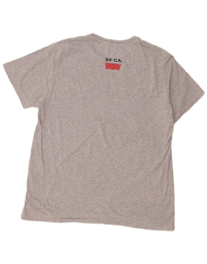 T-shirt grafica da uomo Levi's Top XL grigia chiazzata