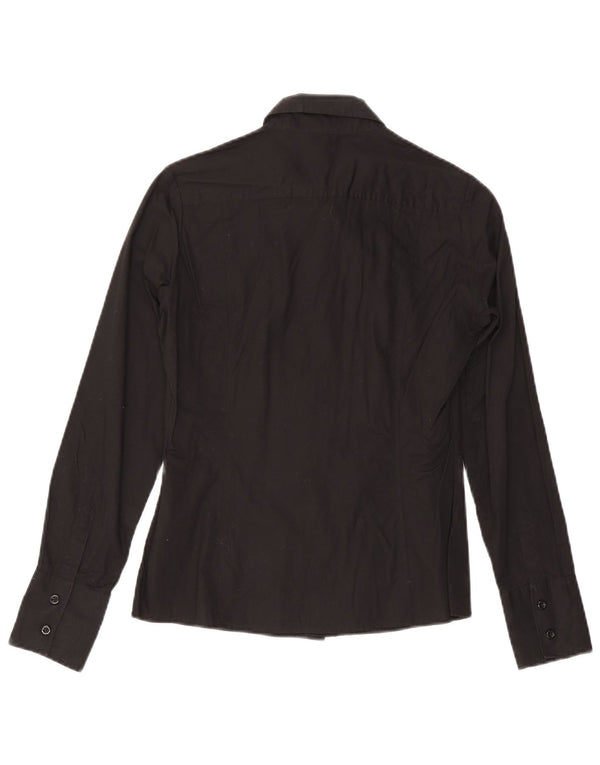 Camicia da donna Benetton UK 12 cotone medio nero