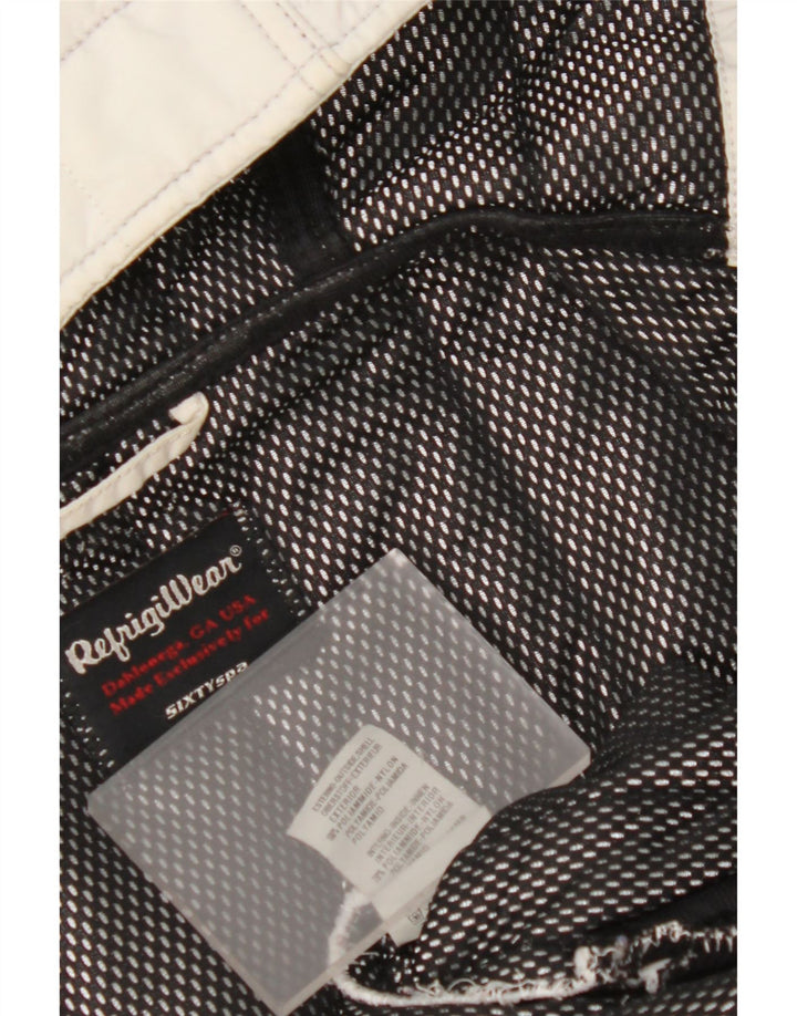 REFRIGIWEAR Giubbotto bomber con cappuccio da donna UK 14 medio bianco poliammide