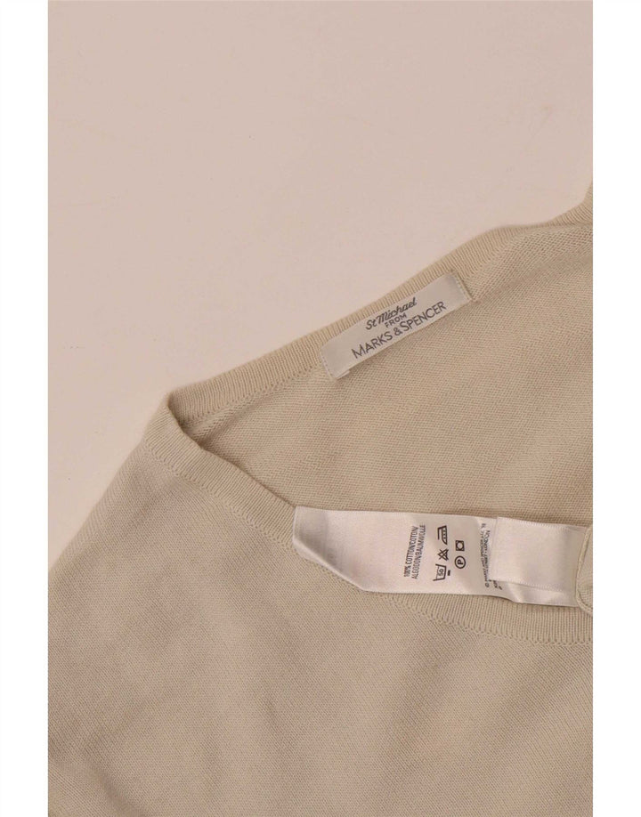 Marks & Spencer Top da uomo a maniche lunghe XL in cotone beige