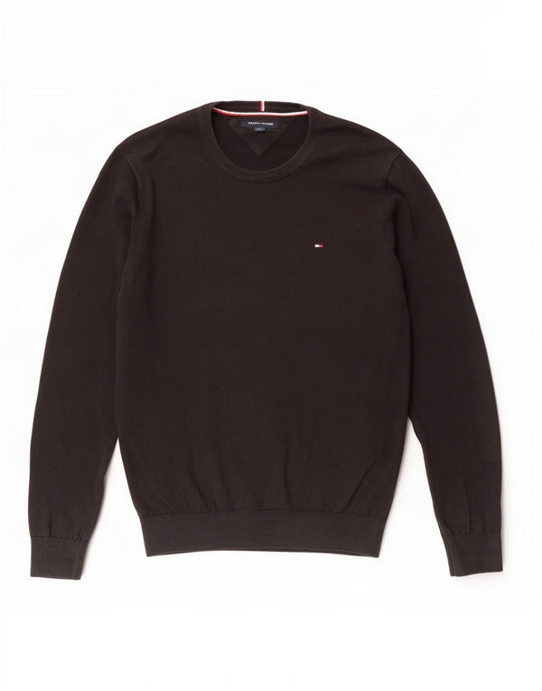 Maglione maglione girocollo da uomo Tommy Hilfiger cotone nero medio