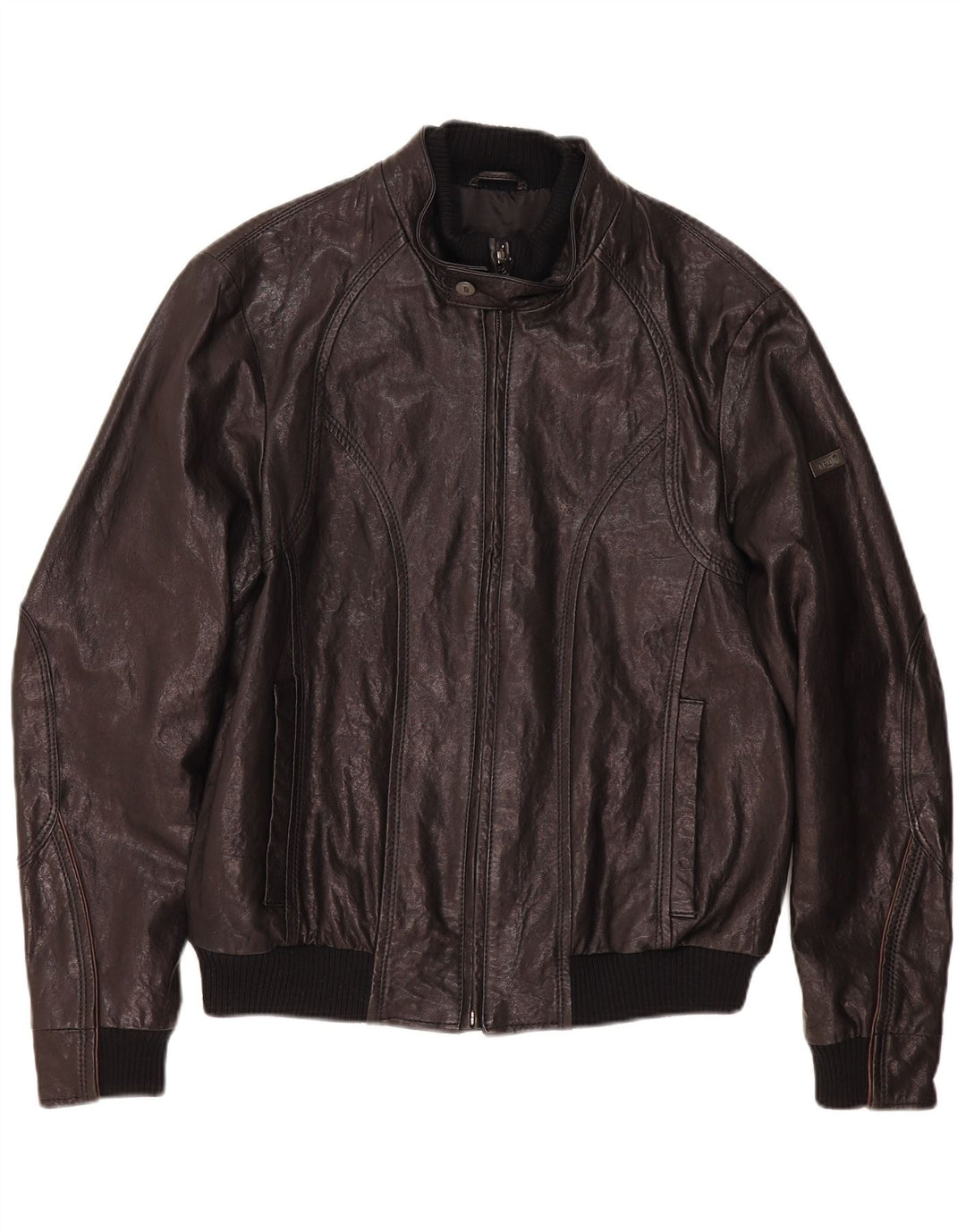 Giacca in Pelle Uomo Trussardi IT 52 XL Pelle Nera