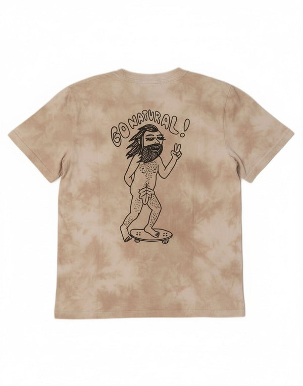 T-shirt grafica da uomo con vestibilità regolare Element XS in cotone tie-dye beige