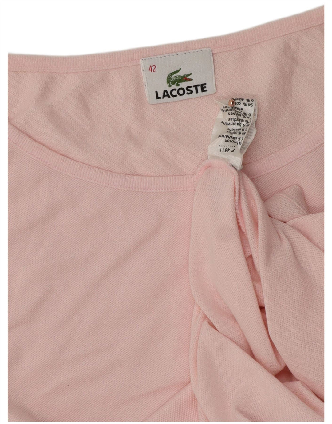 Canotta da donna LACOSTE taglia 42 grande cotone rosa