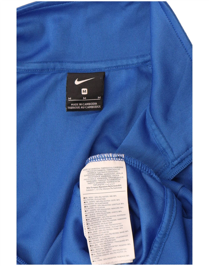 Giacca superiore della tuta da uomo Nike in poliestere color block blu medio