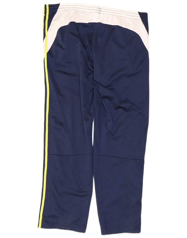 Pantaloni da tuta grafica Adidas da uomo grandi color block blu navy