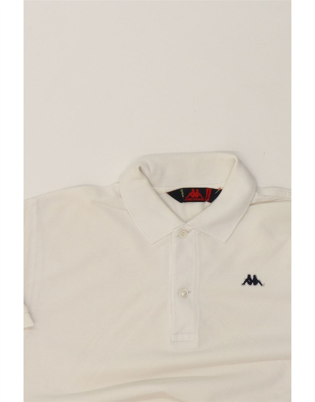 KAPPA Mens Polo Shirt Medium White Cotton Vintage Kappa and Second-Hand Kappa from Messina Hembry 