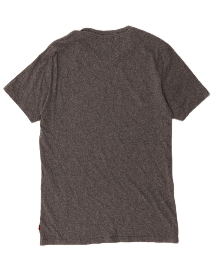 T-shirt grafica da donna Levi's Top UK 10 piccola in cotone grigio