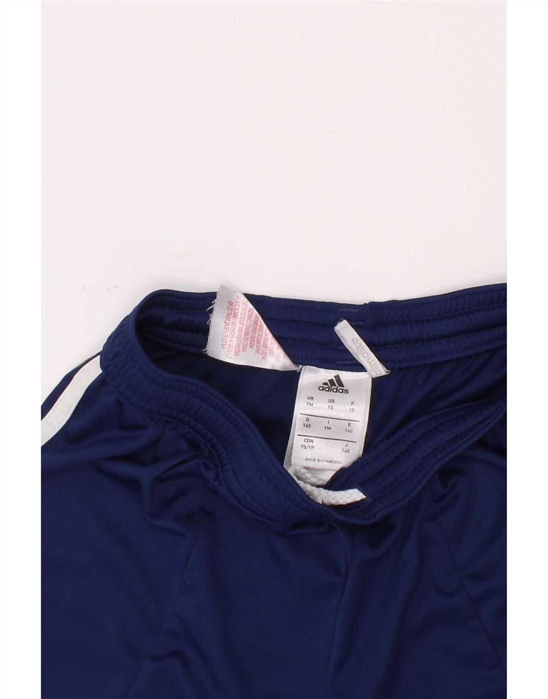 Pantaloncini sportivi Adidas Climalite da ragazzo 9-10 anni, colore blu medio