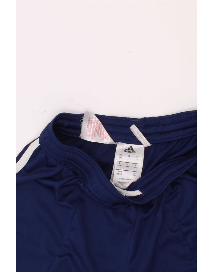 Pantaloncini sportivi Adidas Climalite da ragazzo 9-10 anni, colore blu medio