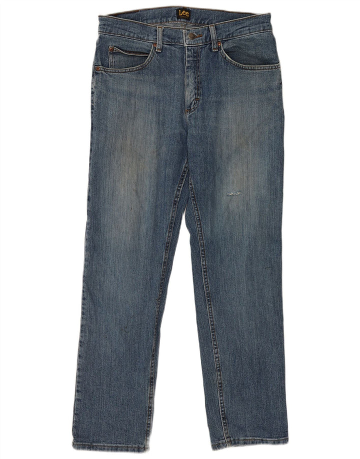 Jeans dritti Lee da uomo con vestibilità regolare, W32 L30, cotone blu
