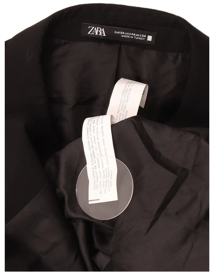 Giacca blazer da uomo a 2 bottoni Zara EU 54 XL viscosa nera