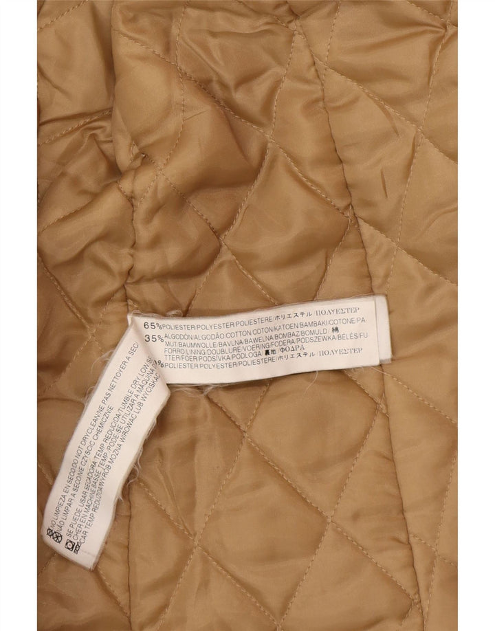 Giubbotto bomber con cappuccio da donna Zara UK 14 Poliestere beige medio