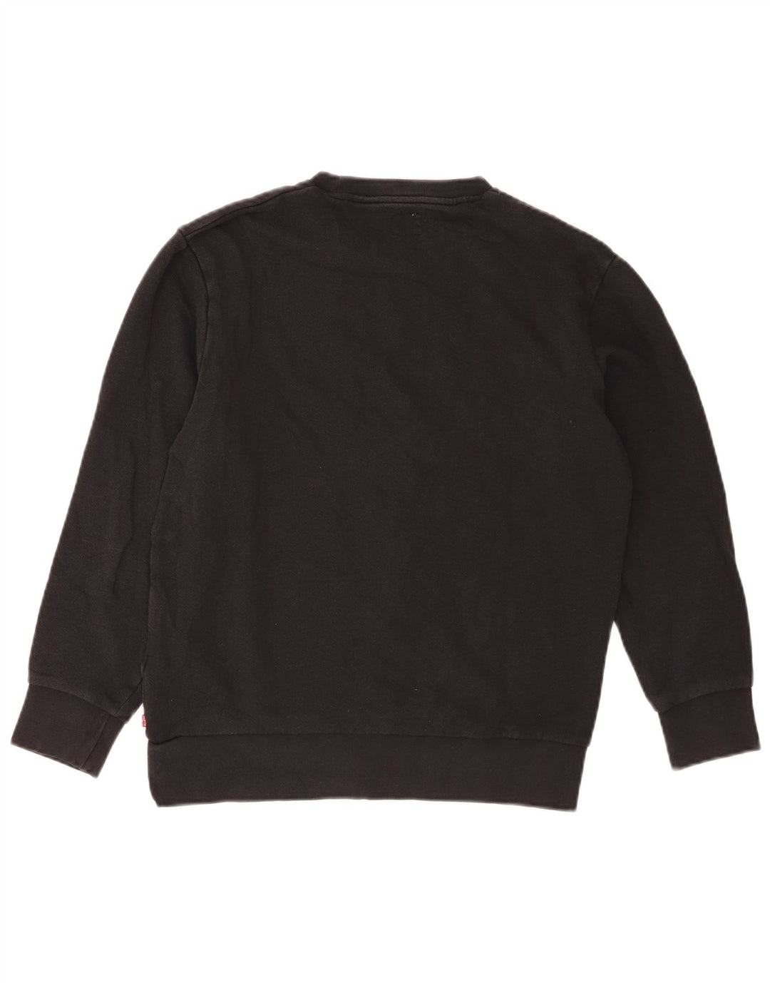 LEVI'S Womens Oversized Graphic Sweatshirt Jumper UK 10 Small Black Cotton