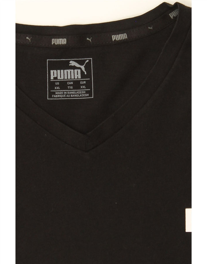 PUMA Mens T-Shirt Top 2XL Black Cotton Vintage Puma and Second-Hand Puma from Messina Hembry 