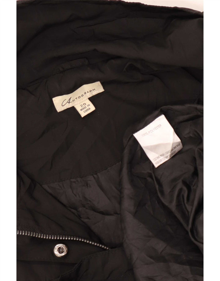 Giacca parka oversize autografa da donna Marks & Spencer UK 20 2XL nera