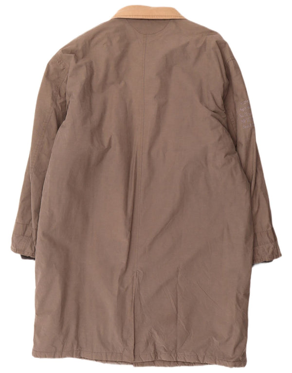Cappotto imbottito vintage da uomo UK 42 XL in cotone grigio