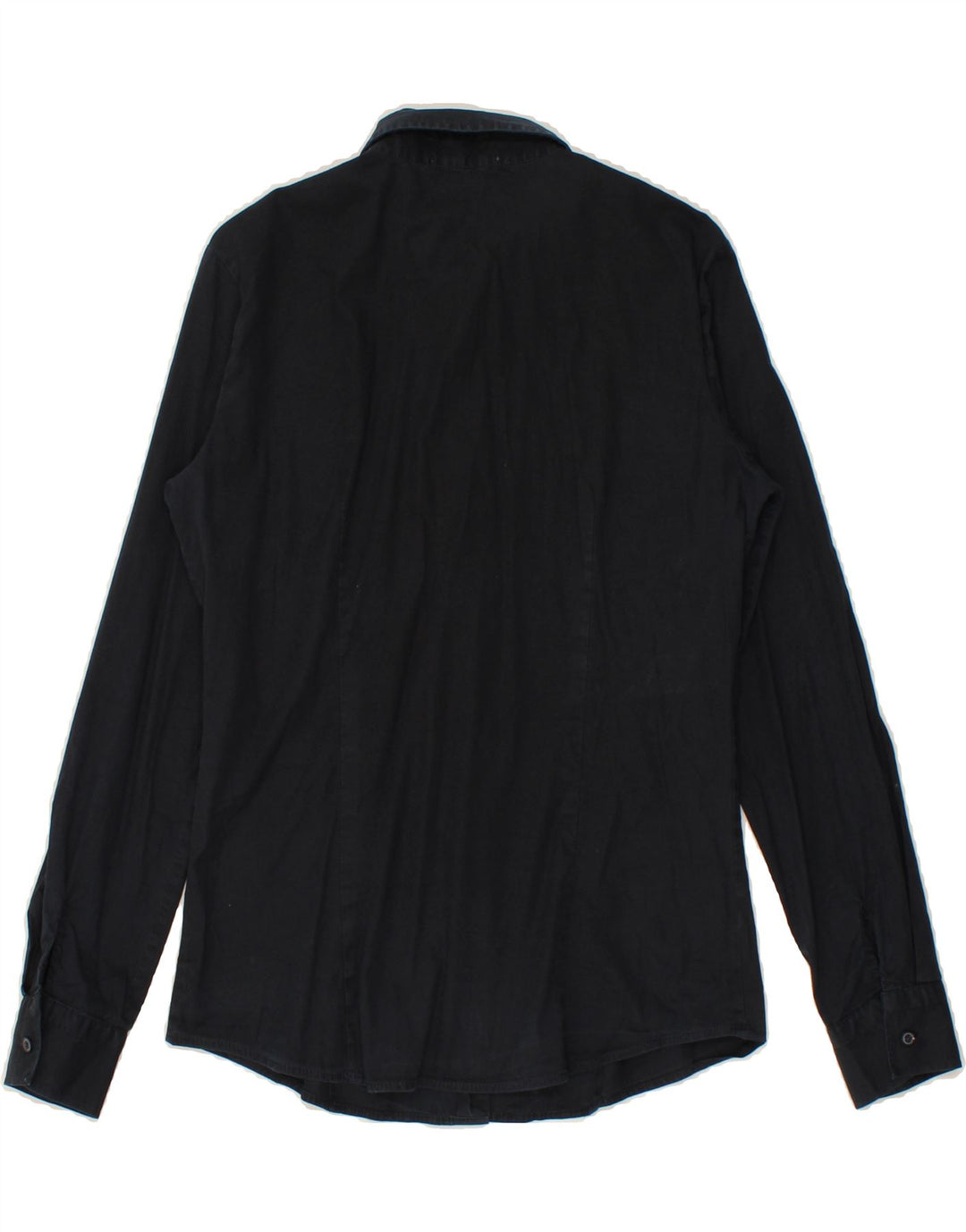 GEOX Womens Shirt UK 12 Medium Navy Blue Cotton Vintage Geox and Second-Hand Geox from Messina Hembry 