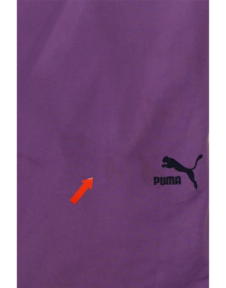 PUMA Mens Crop Tracksuit Trousers Large Purple Polyester Vintage Puma and Second-Hand Puma from Messina Hembry 