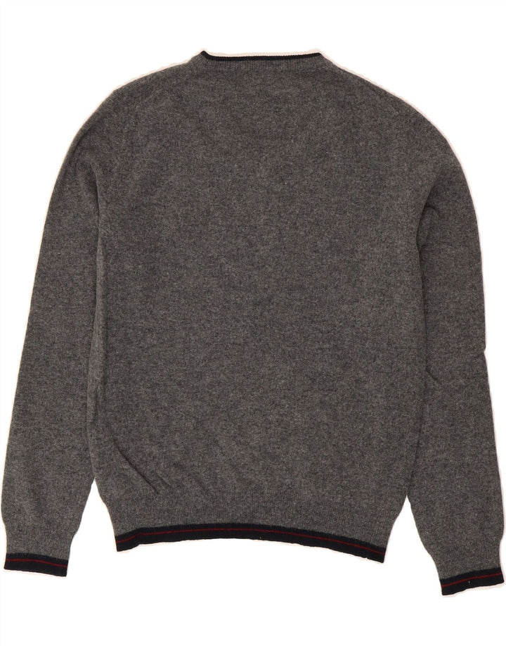 REFRIGIWEAR Womens V-Neck Jumper Sweater UK 14 Medium Grey Wool Vintage Refrigiwear and Second-Hand Refrigiwear from Messina Hembry 