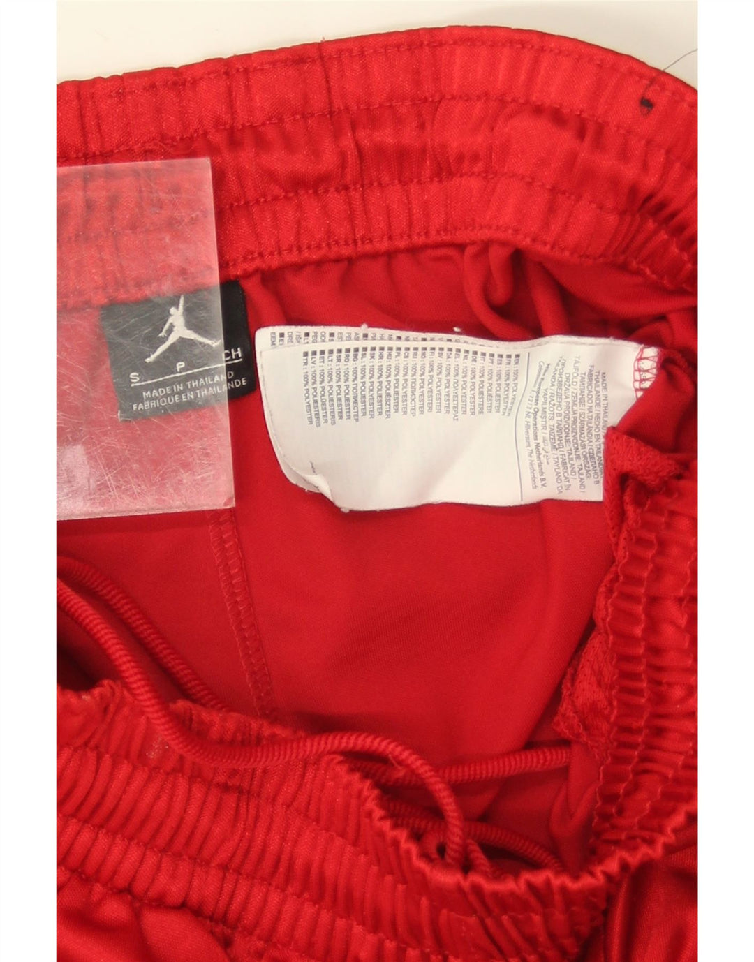 Pantaloncini sportivi Jordan da uomo piccoli in poliestere color block rosso