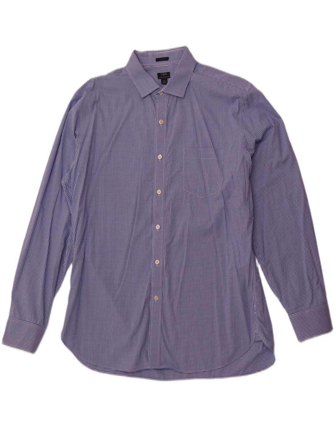 Camicia elasticizzata da uomo J. Crew taglia 17 17/12 XL a quadretti blu