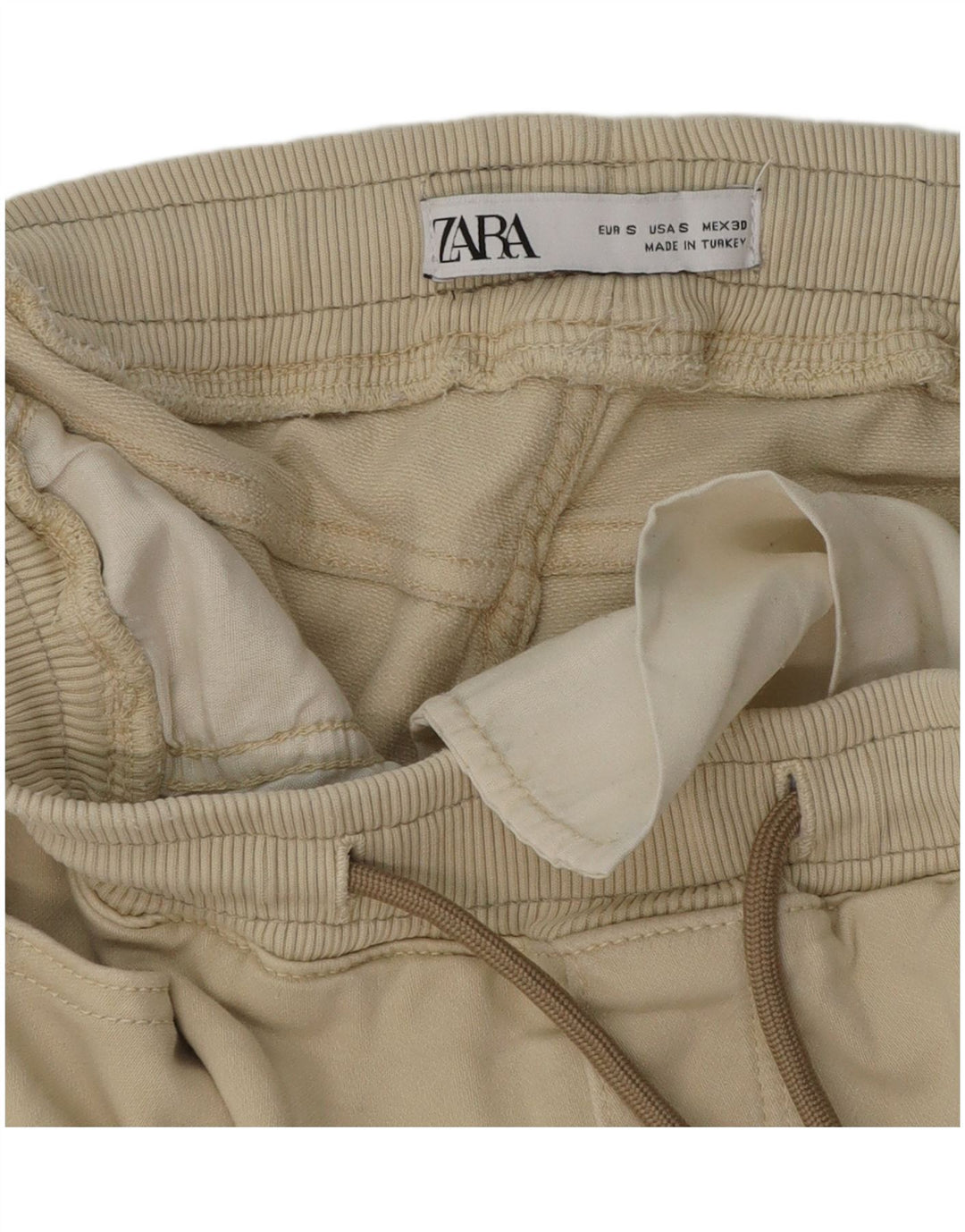 Pantaloncini cargo Zara da uomo piccoli W30 in cotone beige