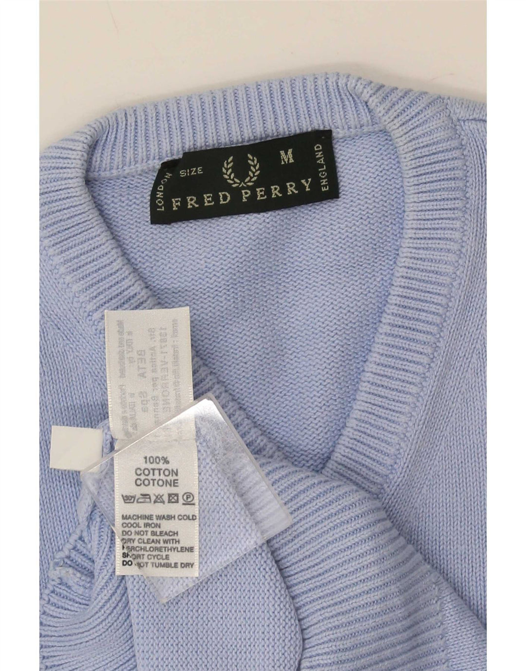Canottiera da uomo Fred Perry in cotone blu medio