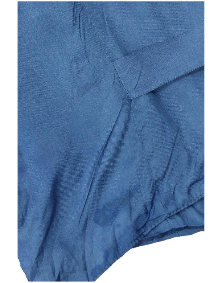 Gilet vintage da uomo piccolo floreale blu