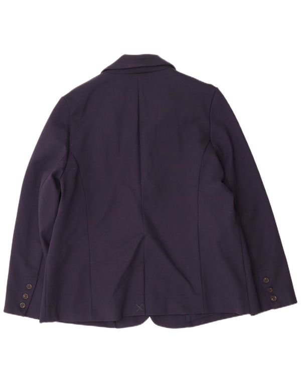 Crew Clothing Giacca blazer da donna a 2 bottoni UK 16 Large in viscosa blu navy