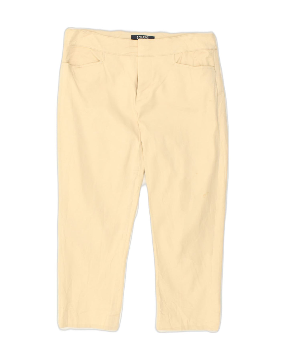 CHAPS Womens Slim Capri Trousers US 8 Medium W32 L21 Beige Cotton | Vintage Chaps | Thrift | Second-Hand Chaps | Used Clothing | Messina Hembry 