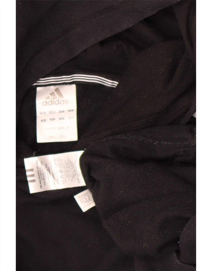 Felpa con cappuccio da uomo Adidas Small in cotone nero