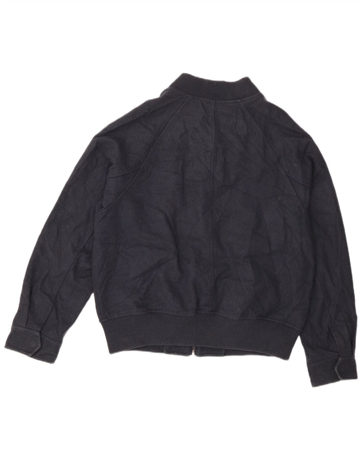 Giubbotto bomber da uomo vestibilità ampia Zara UK 36 piccolo in lana blu navy