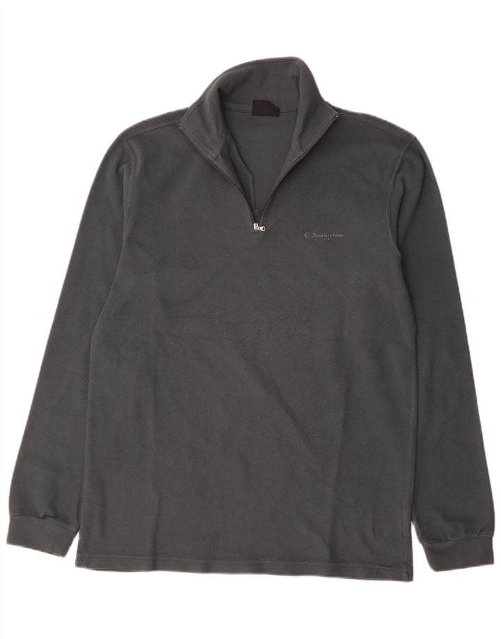 Maglione in pile da uomo con zip e collo Champion 2XL poliestere grigio