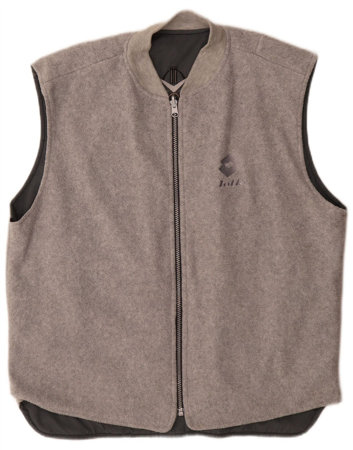 Gilet reversibile grafico da uomo Lotto UK 40 grande poliestere nero