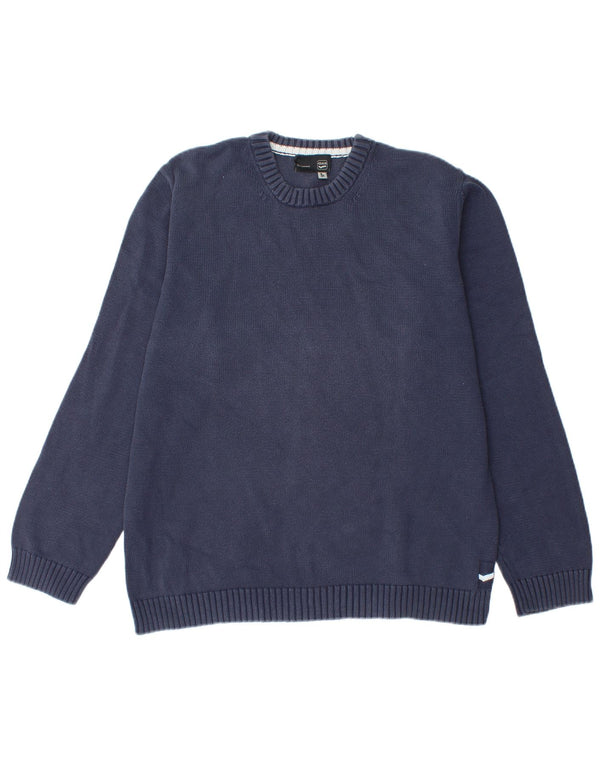Maglione maglione girocollo da uomo Gas grande in cotone blu navy