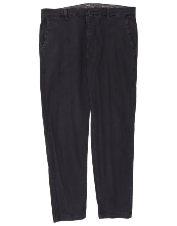 Pantaloni chino affusolati standard da uomo Levi's W36 L32 in cotone blu navy