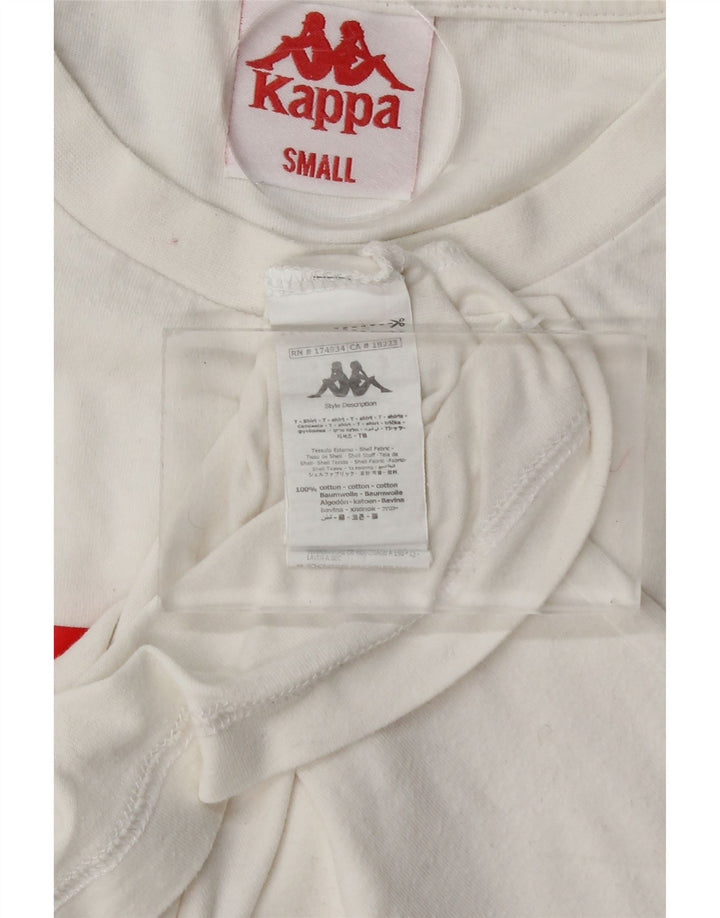 T-shirt grafica da uomo KAPPA Top piccola in cotone bianco