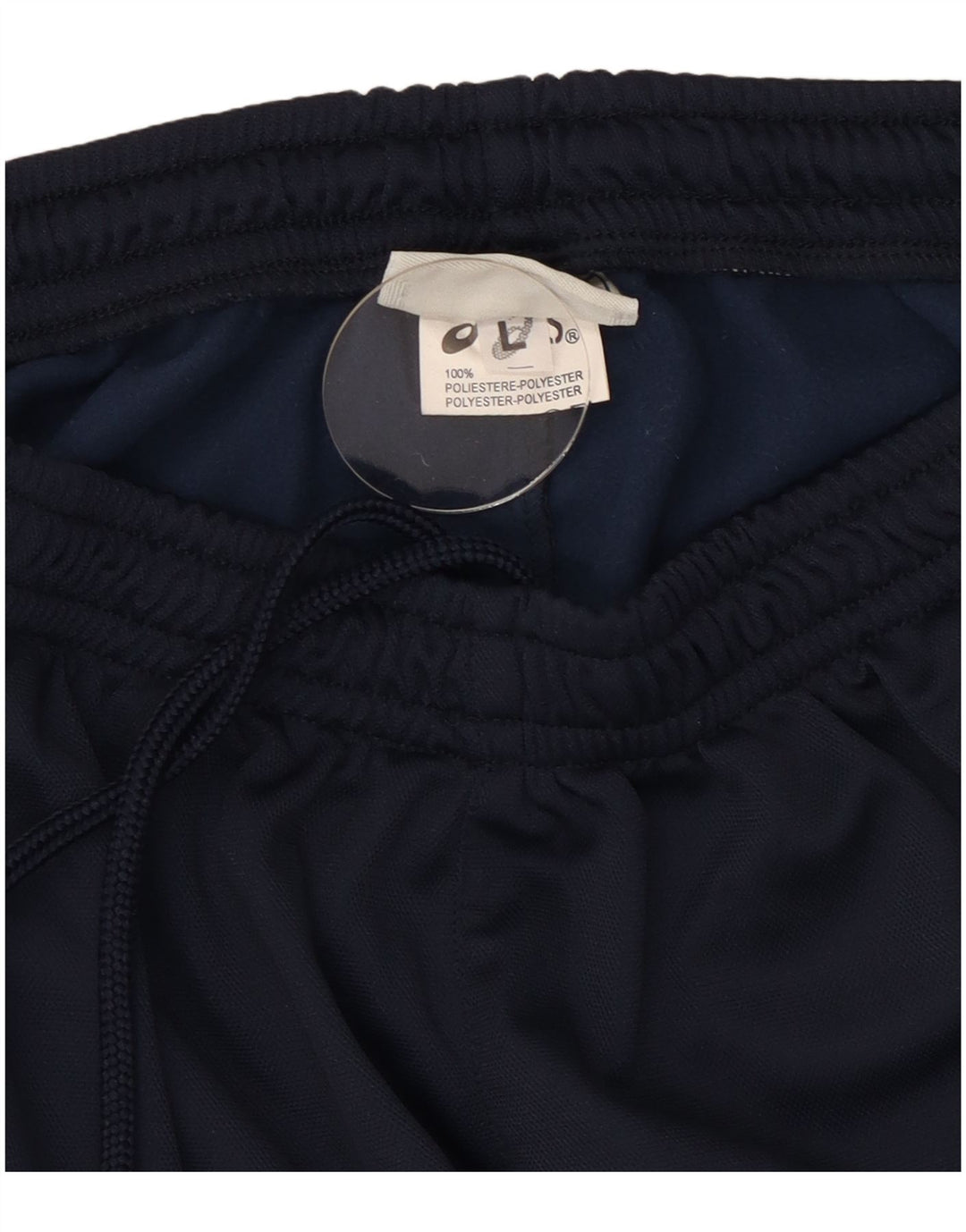Pantaloni da tuta da uomo Asics grandi in poliestere color block blu navy