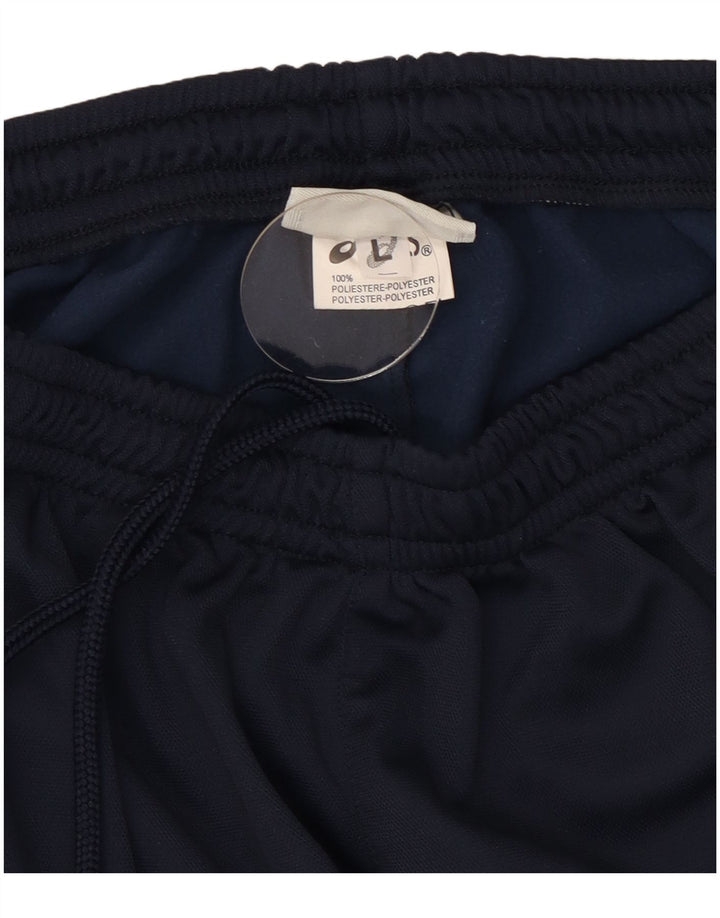 Pantaloni da tuta da uomo Asics grandi in poliestere color block blu navy