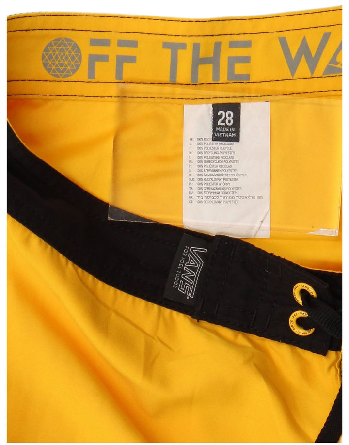 Pantaloncini da bagno da uomo Vans Small in poliestere color block giallo