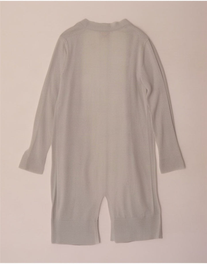 Maglione cardigan aperto lungo da donna di White Stuff UK 12 Viscosa grigio medio