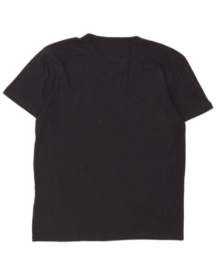T-shirt da uomo Tommy Hilfiger Top in cotone nero medio