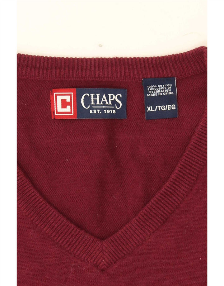 Canottiera da uomo Chaps XL in cotone bordeaux