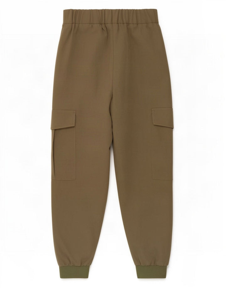 Pantaloni cargo da jogging da donna Zara piccoli W26 L26 poliestere kaki