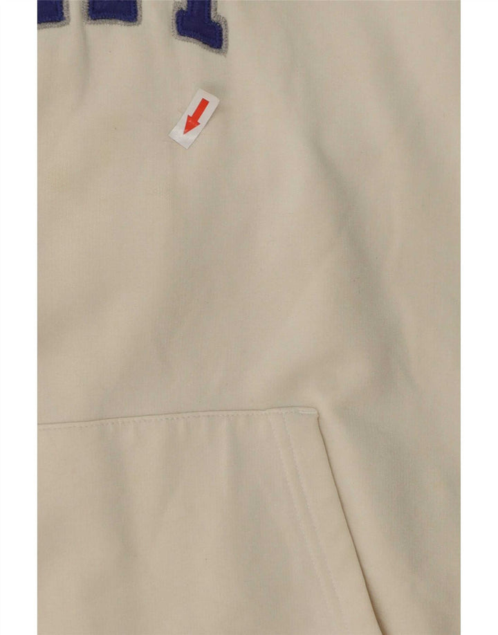 Felpa con cappuccio grafica da uomo Gap, cotone bianco medio