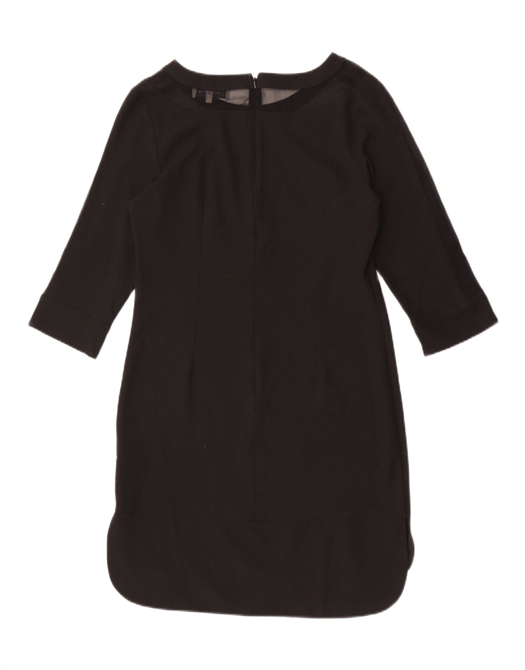 Abito a trapezio con maniche a 3/4 da donna Marks & Spencer UK 10 piccolo poliestere nero