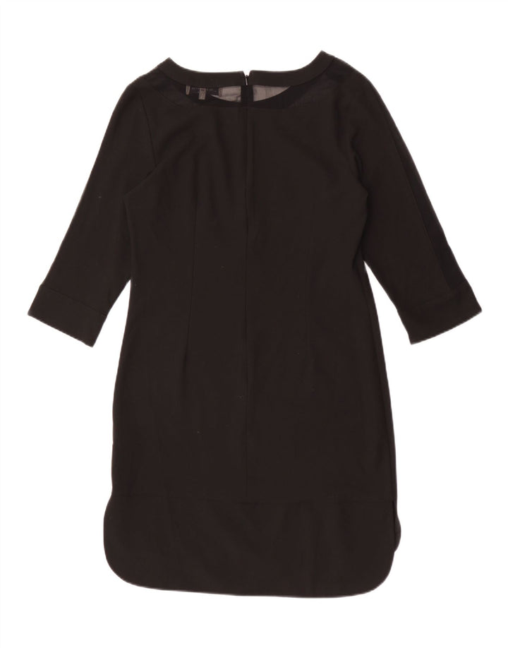 Abito a trapezio con maniche a 3/4 da donna Marks & Spencer UK 10 piccolo poliestere nero